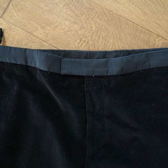 Prada Women's Black Velvet Trousers Size 50/ XL/16 100% Cotton - Picture 8 of 12